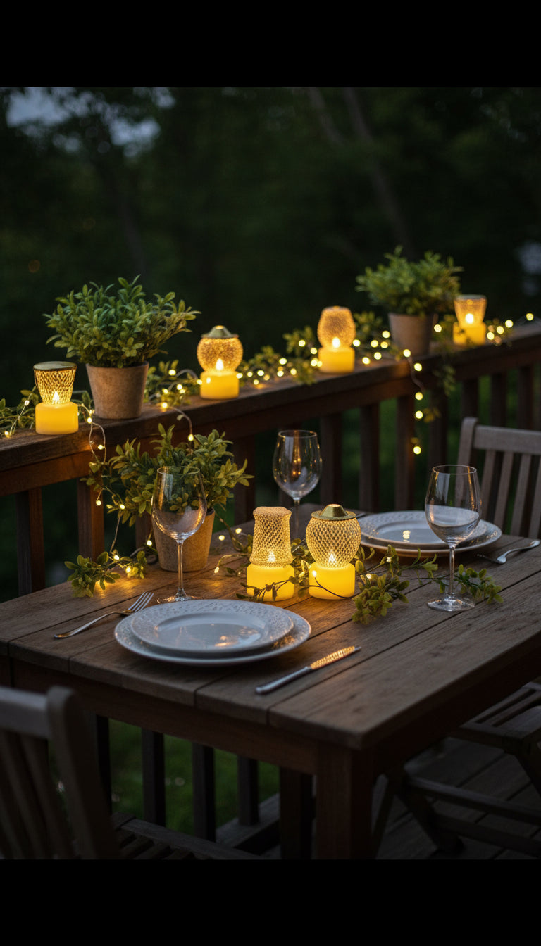 olden Net LED Tealight Candle Lanterns Star (6 pcs) – Premium Diwali Home Décor Lights | ₹999 Offer | Safe Flameless LED Diyas for Temple, Balcony & Living Room