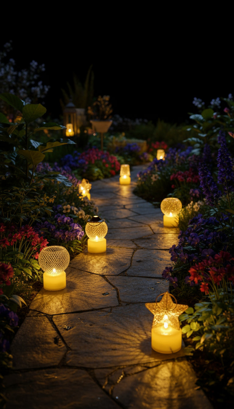 olden Net LED Tealight Candle Lanterns Star (6 pcs) – Premium Diwali Home Décor Lights | ₹999 Offer | Safe Flameless LED Diyas for Temple, Balcony & Living Room