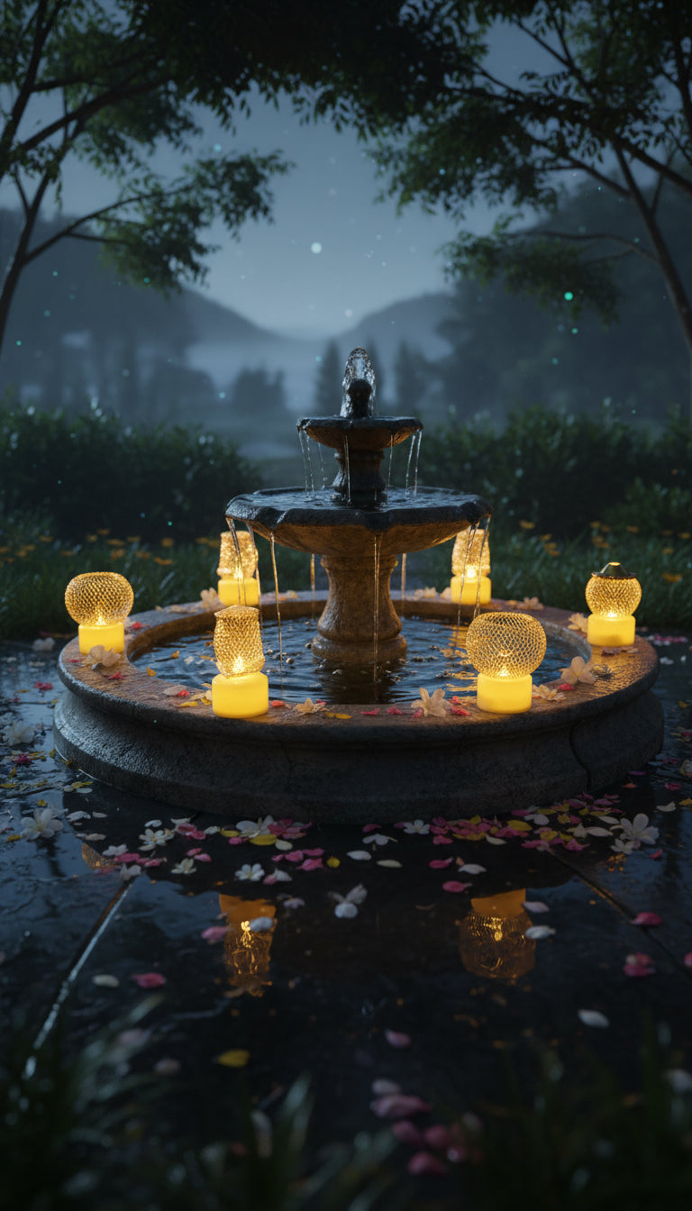 olden Net LED Tealight Candle Lanterns Star (6 pcs) – Premium Diwali Home Décor Lights | ₹999 Offer | Safe Flameless LED Diyas for Temple, Balcony & Living Room