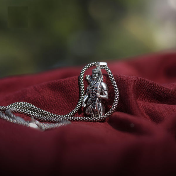 Lord Ram Pendant with Chain | Divine Spiritual Jewelry for Men & Women | Premium Gold-Plated Religious Necklace