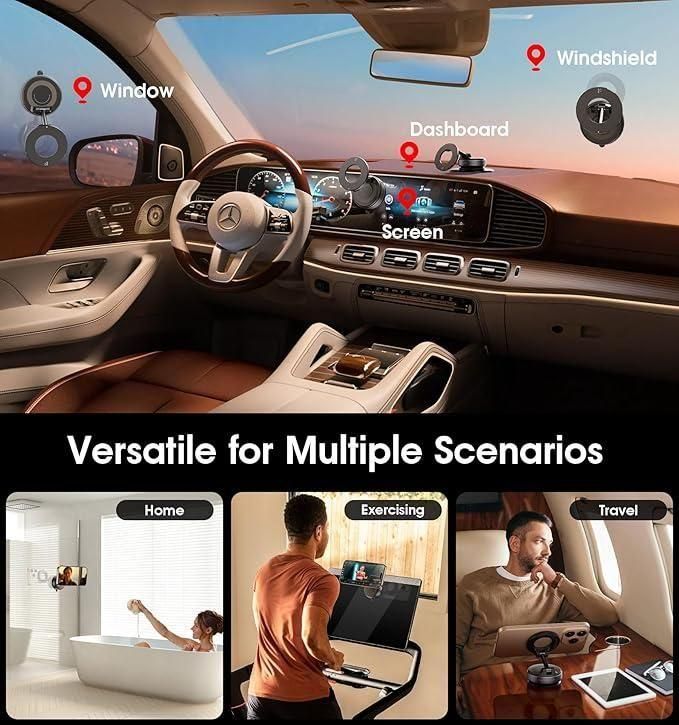 2025 Newest 360° Adjustable Vacuum Magnetic Suction Phone Holder Mount
